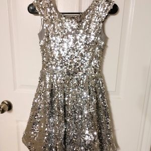 Silver Sequin Dress
